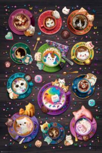 Brigid Ashwood - Cat Latte Poster