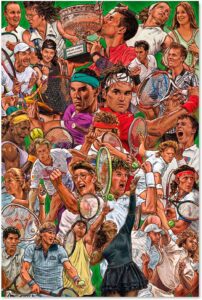 Legendary Tennis Players Poster