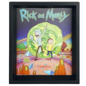 Rick and Morty (Portal) Framed 3D Lenticular Poster (25cm x 20cm)