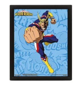 My Hero Academia (Allmight) Framed 3D Lenticular Poster (25cm x 20cm)